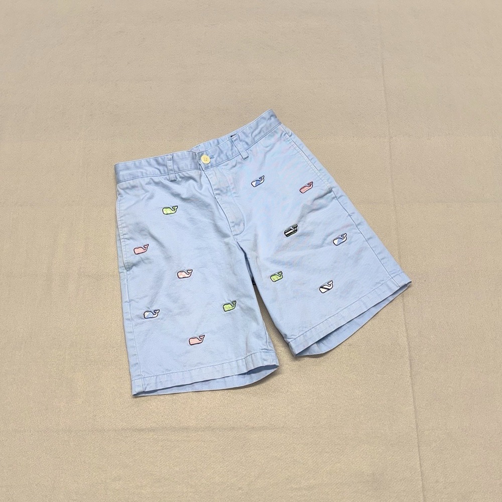Vineyard Vines Kentucky Derby Club Shorts Mens 28 Blue Whale Embroidered Golf